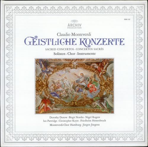 Claudio Monteverdi Geistliche Konzerte vinyl LP album (LP record) German M88LPGE532001