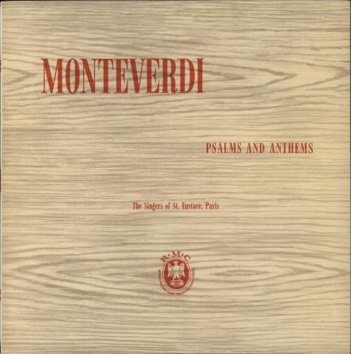Claudio Monteverdi Monteverdi: Psalms And Anthems vinyl LP album (LP record) UK M88LPMO854810