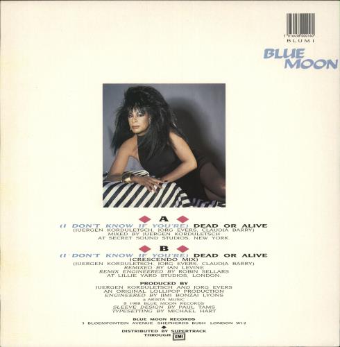 Claudja Barry (I Don't Know If You Are) Dead Or Alive 12" vinyl single (12 inch record / Maxi-single) UK EXG12ID725742