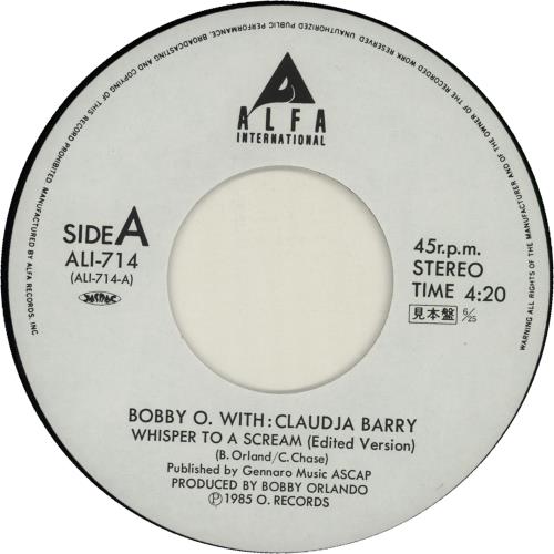 Claudja Barry Whisper To A Scream 7" vinyl single (7 inch record / 45) Japanese EXG07WH653953