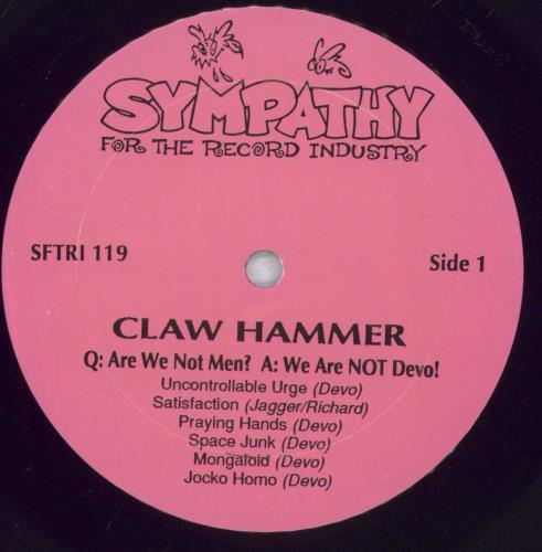 Claw Hammer Q: Are We Not Men? A: We Are Not Devo! - Shrink vinyl LP album (LP record) Japanese C29LPQA833732