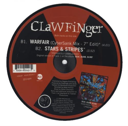 Clawfinger Warfair 7" vinyl picture disc (7 inch picture disc single) UK CLW7PWA399043