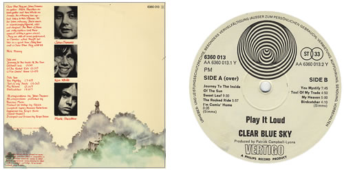 Clear Blue Sky Clear Blue Sky vinyl LP album (LP record) German CBCLPCL329050