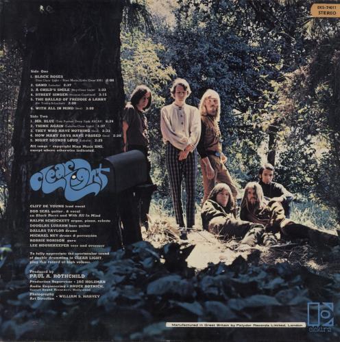 Clear Light Clear Light vinyl LP album (LP record) UK CL4LPCL834755