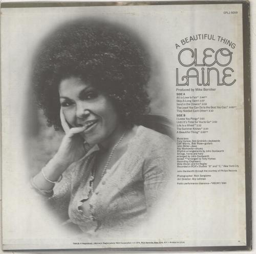 Cleo Laine & John Dankworth A Beautiful Thing vinyl LP album (LP record) US L&DLPAB711343