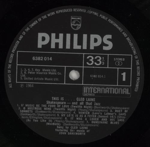 Cleo Laine & John Dankworth This Is... Cleo Laine vinyl LP album (LP record) UK L&DLPTH534528