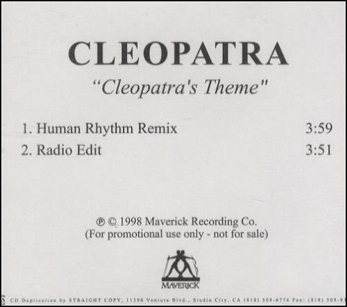 Cleopatra Cleopatra's Theme CD single (CD5 / 5") US CEOC5CL141113