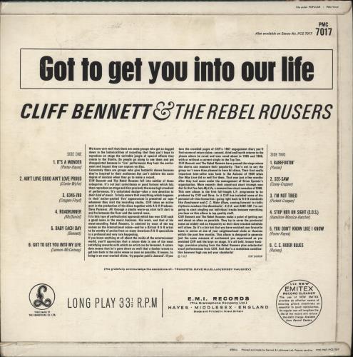 Cliff Bennett And The Rebel Rousers Got To Get You Into Our Life - EX vinyl LP album (LP record) UK CBNLPGO874993