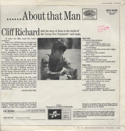 Cliff Richard ...About That Man - Factory Sample vinyl LP album (LP record) UK RICLPAB393907