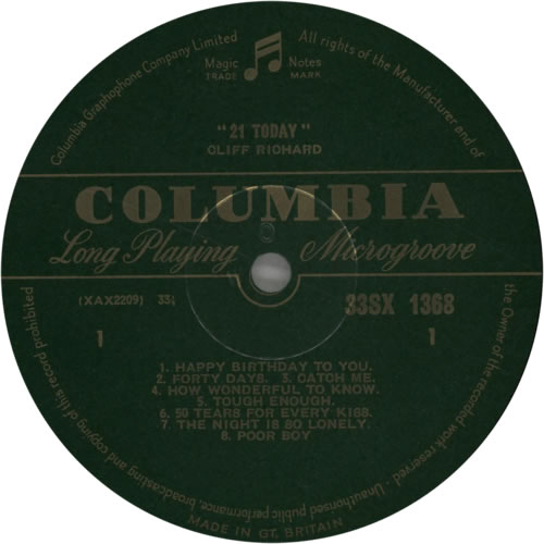 Cliff Richard 21 Today - 1st vinyl LP album (LP record) UK RICLPTO267076