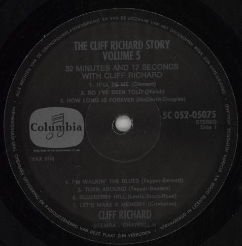 Cliff Richard 32 Minutes And 17 Seconds With Cliff vinyl LP album (LP record) German RICLPMI861900