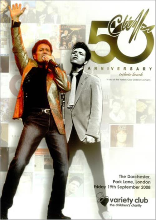 Cliff Richard 50th Anniversary Tribute Lunch Souvenir Brochure memorabilia UK RICMMTH455585