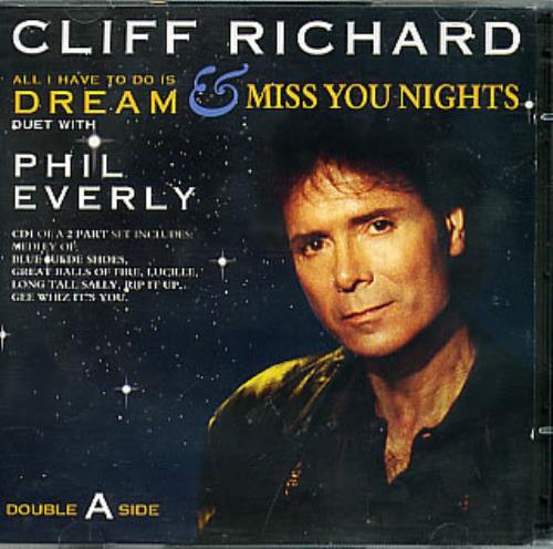 Cliff Richard All I Have To Do Is Dream/Miss You Nights CD single (CD5 / 5") UK RICC5AL90458