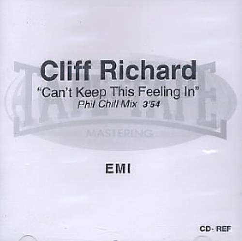 Cliff Richard Can't Keep This Feeling In CD-R acetate UK RICCRCA126277