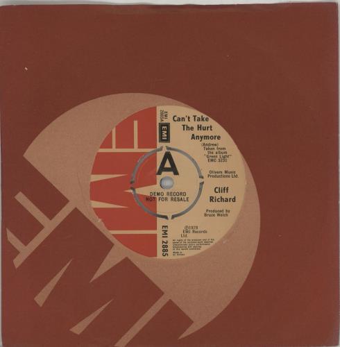 Cliff Richard Can't Take The Hurt Anymore 7" vinyl single (7 inch record / 45) UK RIC07CA89665