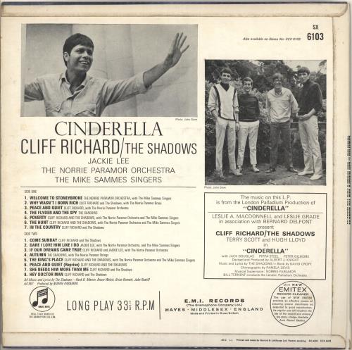 Cliff Richard Cinderella vinyl LP album (LP record) UK RICLPCI713828