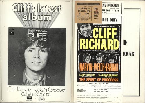 Cliff Richard Cliff Richard + Flyer & Two Ticket Stubs tour programme UK RICTRCL715366