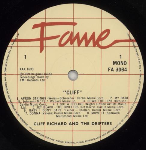 Cliff Richard Cliff vinyl LP album (LP record) UK RICLPCL240543
