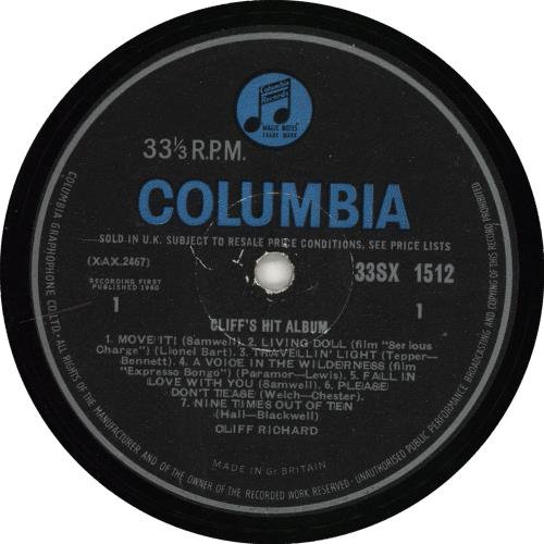 Cliff Richard Cliff's Hits Album - 1st - VG vinyl LP album (LP record) UK RICLPCL703060