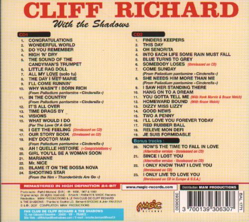 Cliff Richard Congratulations To Cliff 2 CD album set (Double CD) French RIC2CCO399325