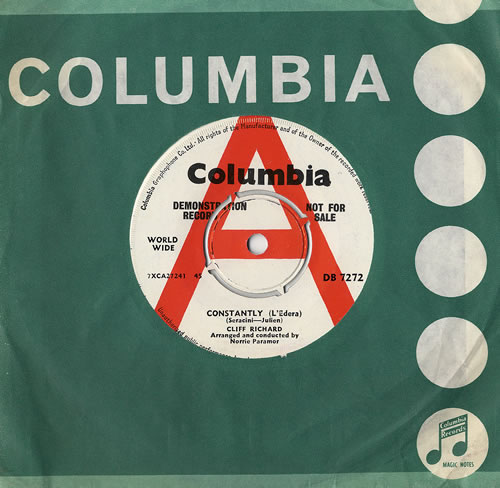 Cliff Richard Constantly (L'Edera) 7" vinyl single (7 inch record / 45) UK RIC07CO478901