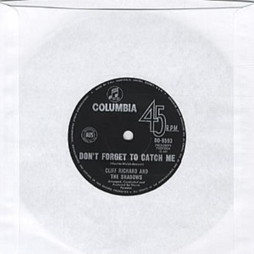 Cliff Richard Don't Forget To Catch Me 7" vinyl single (7 inch record / 45) Australian RIC07DO324641
