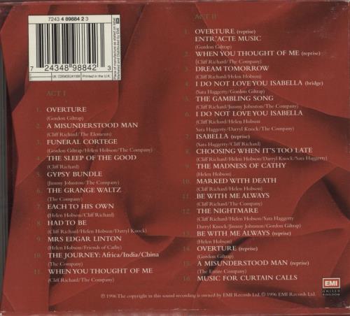 Cliff Richard Heathcliff Live [The Show] 2 CD album set (Double CD) UK RIC2CHE547551