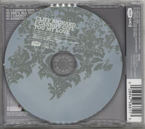 Cliff Richard I Cannot Give You My Love CD single (CD5 / 5") UK RICC5IC310552