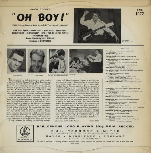 Cliff Richard Jack Good's Oh Boy vinyl LP album (LP record) UK RICLPJA750042