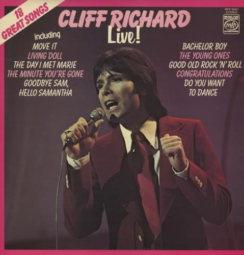 Cliff Richard Live! vinyl LP album (LP record) UK RICLPLI227625