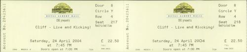 Cliff Richard Live And Kicking + Ticket Stub tour programme UK RICTRLI776533