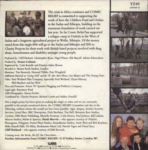 Cliff Richard Living Doll - Inj 7" vinyl single (7 inch record / 45) UK RIC07LI888445