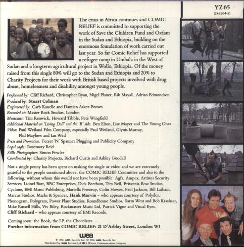 Cliff Richard Living Doll 7" vinyl single (7 inch record / 45) UK RIC07LI86266