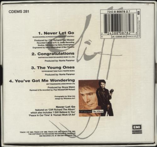 Cliff Richard Never Let Go - Box Set CD single (CD5 / 5") UK RICC5NE24613