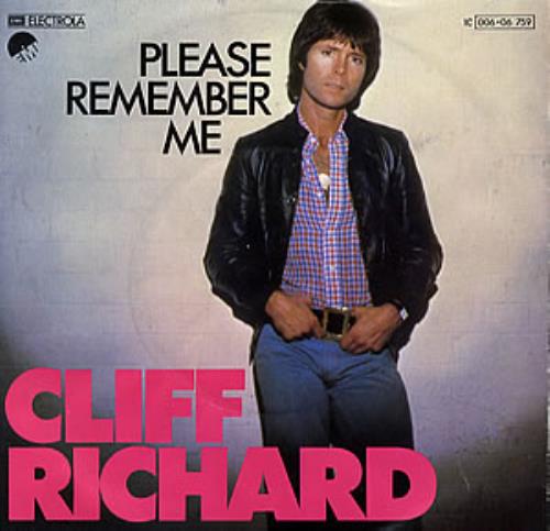 Cliff Richard Please Remember Me 7" vinyl single (7 inch record / 45) German RIC07PL350575
