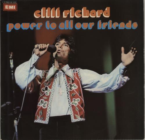 Cliff Richard Power To All Our Friends vinyl LP album (LP record) German RICLPPO674891