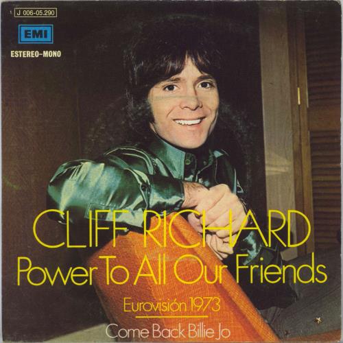 Cliff Richard Power To All Our Friends 7" vinyl single (7 inch record / 45) Spanish RIC07PO789690