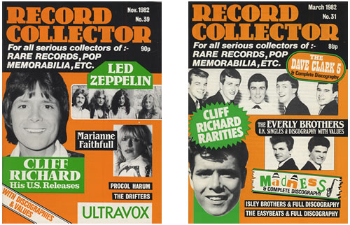 Cliff Richard Record Collector - October 1980, March 1982 & November 1982 magazine UK RICMARE401035