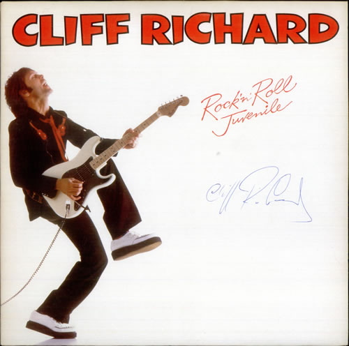 Cliff Richard Rock 'N' Roll Juvenile - Autographed vinyl LP album (LP record) UK RICLPRO530280