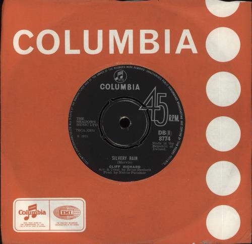Cliff Richard Silvery Rain 7" vinyl single (7 inch record / 45) Irish RIC07SI714391