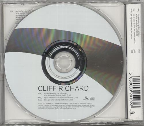 Cliff Richard Somewhere Over The Rainbow / What A Wonderful World CD single (CD5 / 5") UK RICC5SO393158