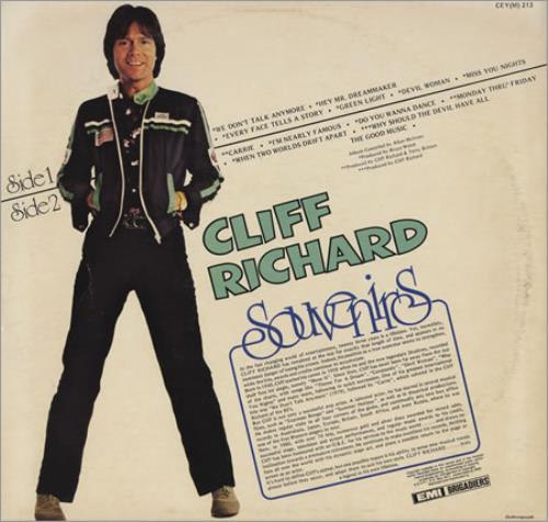 Cliff Richard Souvenirs vinyl LP album (LP record) South African RICLPSO240589