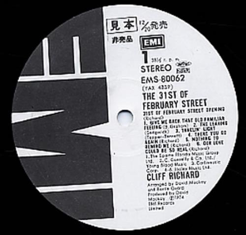 Cliff Richard The 31st Of February Street vinyl LP album (LP record) Japanese RICLPTH153413
