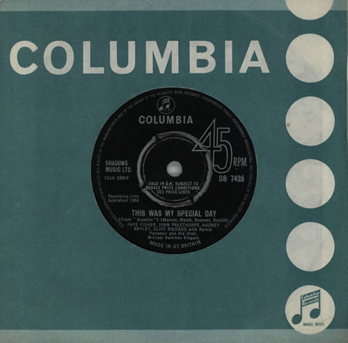 Cliff Richard This Was My Special Day 7" vinyl single (7 inch record / 45) UK RIC07TH570200