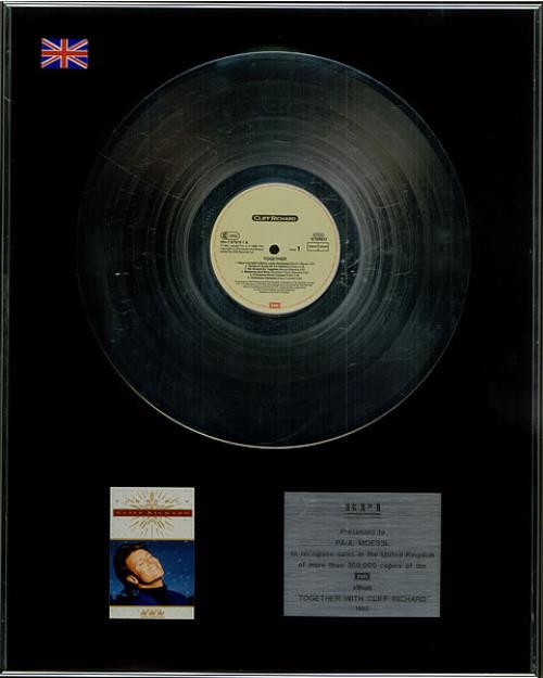 Cliff Richard Together award disc UK RICAWTO506773