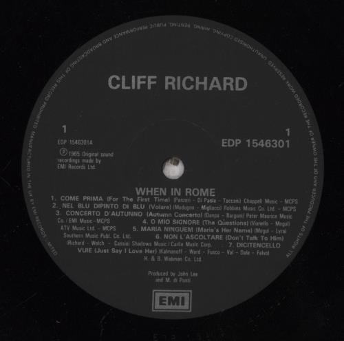 Cliff Richard When In Rome/When In Spain 2-LP vinyl record set (Double LP Album) UK RIC2LWH231012