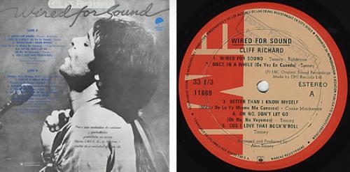 Cliff Richard Wired For Sound vinyl LP album (LP record) Colombian RICLPWI267962