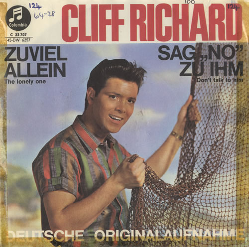 Cliff Richard Zuviel Allein - WOC 7" vinyl single (7 inch record / 45) German RIC07ZU489343