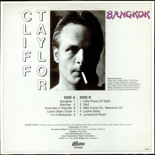 Cliff Taylor Bangkok vinyl LP album (LP record) Swedish C1ILPBA518431