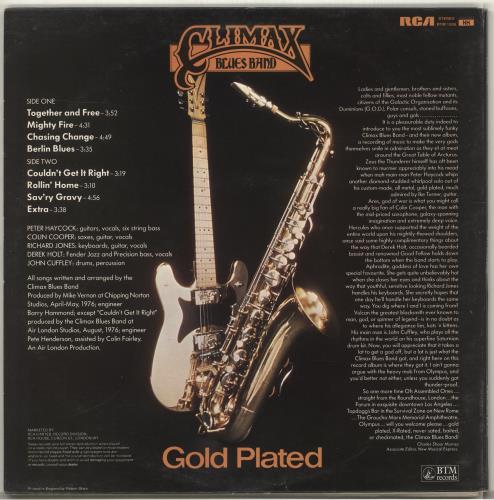 Climax Blues Band Gold Plated - Stickered vinyl LP album (LP record) UK CMXLPGO706749